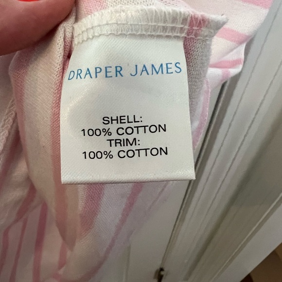 NWT Draper James Crewneck T-Shirt in Pink Mariner Stripe, XL - Picture 6 of 6